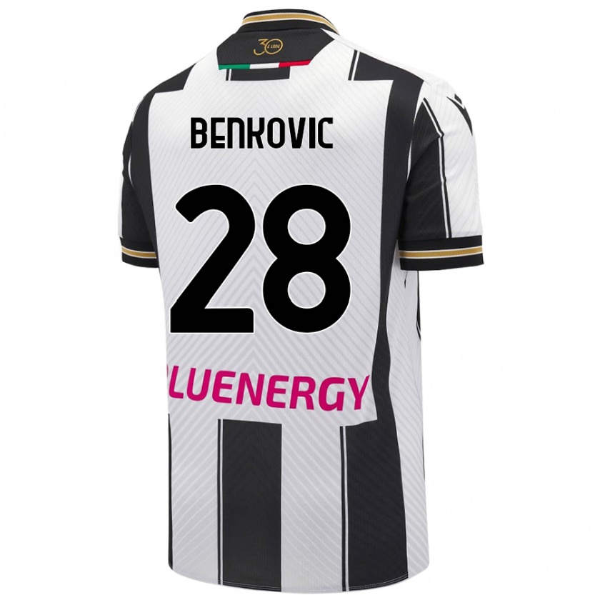 Kandiny Női Filip Benkovic #28 Fehér Fekete Hazai Jersey 2024/25 Mez Póló Ing