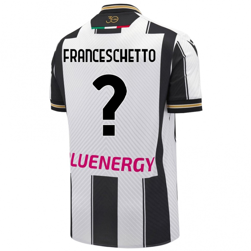 Kandiny Női Mattia Franceschetto #0 Fehér Fekete Hazai Jersey 2024/25 Mez Póló Ing