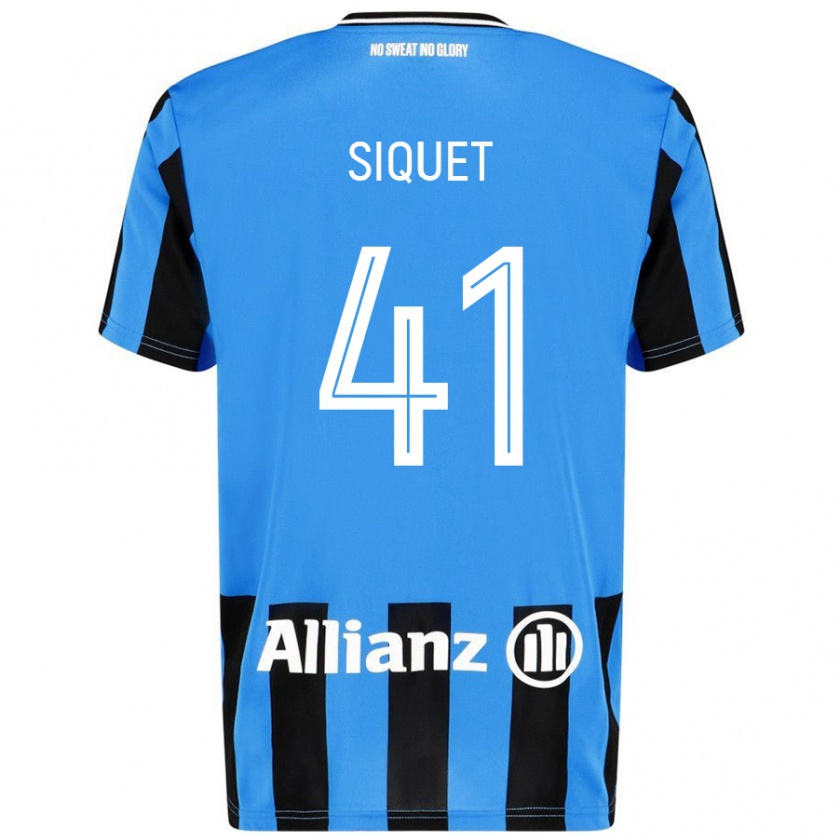 Kandiny Női Hugo Siquet #41 Égszínkék Fekete Hazai Jersey 2024/25 Mez Póló Ing