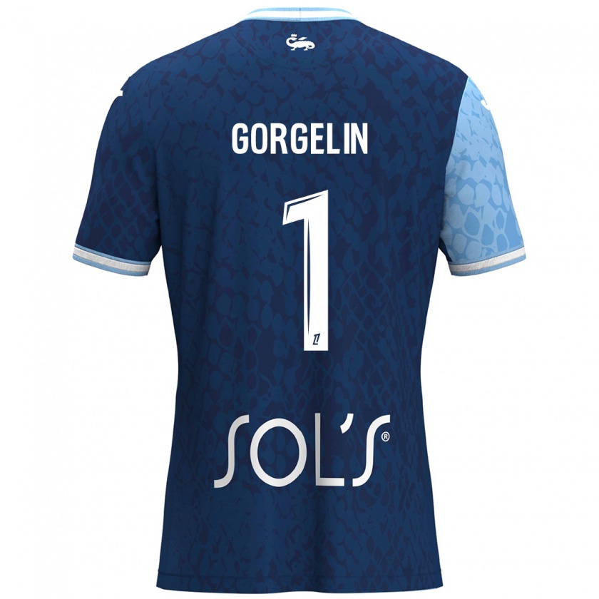 Kandiny Női Mathieu Gorgelin #1 Égszínkék Sötétkék Hazai Jersey 2024/25 Mez Póló Ing