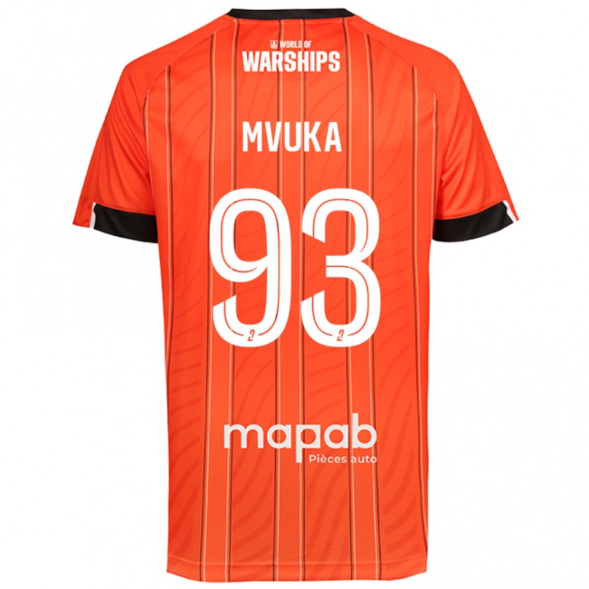 Kandiny Női Joel Mvuka #93 Narancs Hazai Jersey 2024/25 Mez Póló Ing