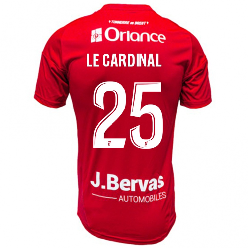 Kandiny Női Julien Le Cardinal #25 Piros Fehér Hazai Jersey 2024/25 Mez Póló Ing