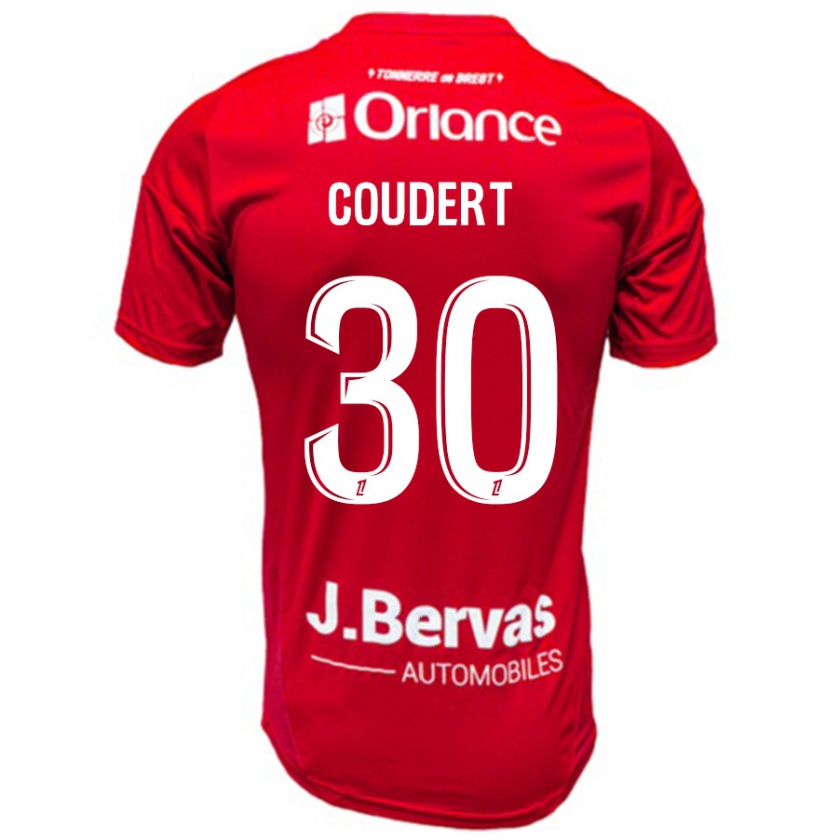 Kandiny Női Grégoire Coudert #30 Piros Fehér Hazai Jersey 2024/25 Mez Póló Ing