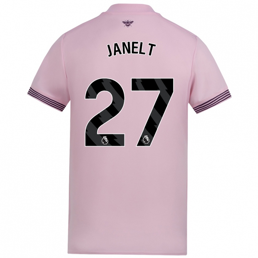 Kandiny Női Vitaly Janelt #27 Rózsaszín Idegenbeli Jersey 2024/25 Mez Póló Ing