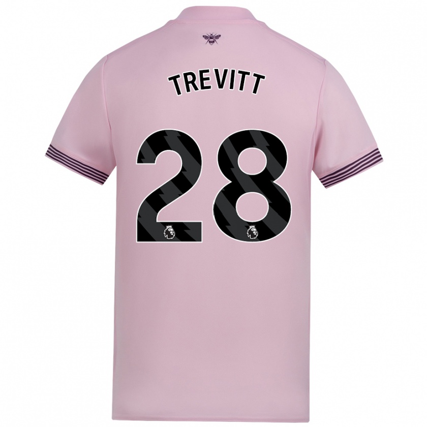 Kandiny Női Ryan Trevitt #28 Rózsaszín Idegenbeli Jersey 2024/25 Mez Póló Ing