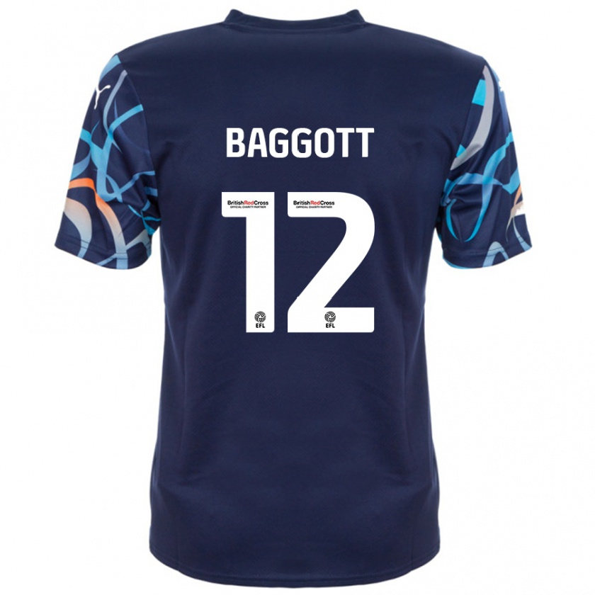 Kandiny Női Elkan Baggott #12 Sötétkék Idegenbeli Jersey 2024/25 Mez Póló Ing