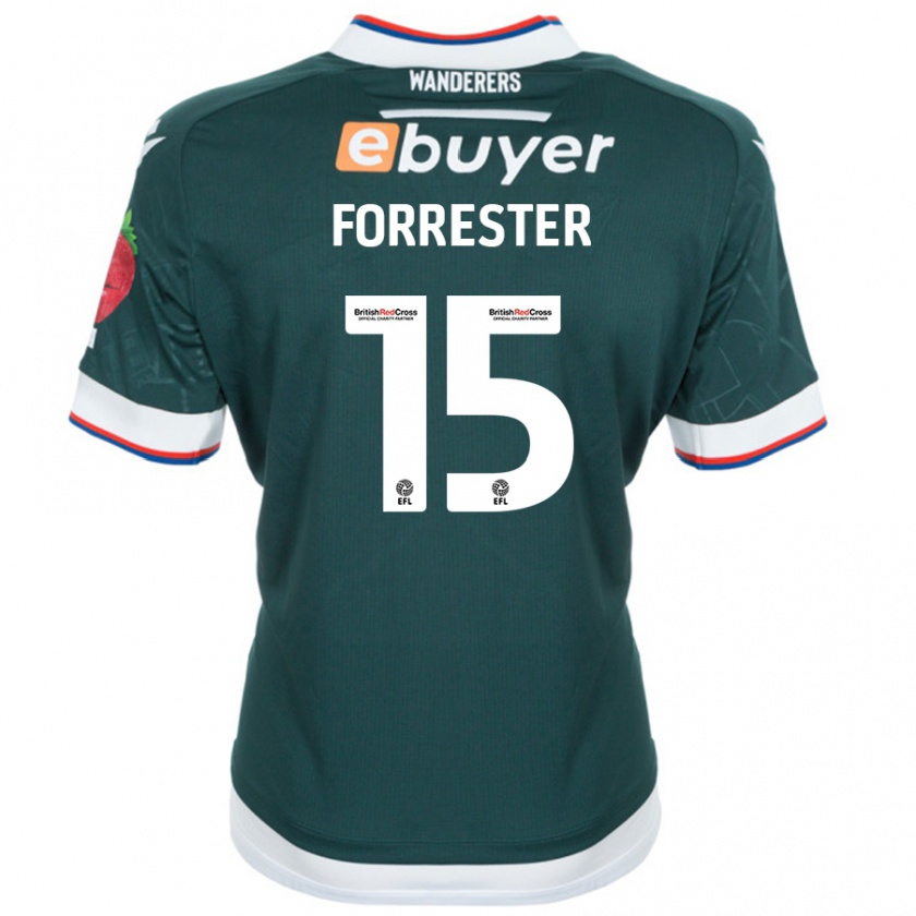 Kandiny Női Will Forrester #15 Sötétzöld Idegenbeli Jersey 2024/25 Mez Póló Ing