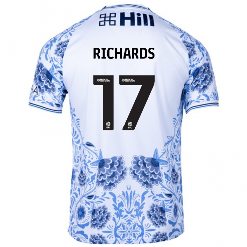 Kandiny Női Taylor Richards #17 Fehér Kék Idegenbeli Jersey 2024/25 Mez Póló Ing