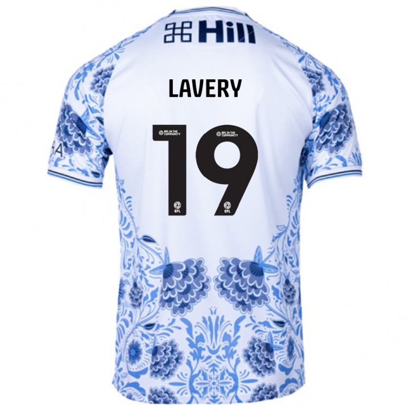 Kandiny Női Shayne Lavery #19 Fehér Kék Idegenbeli Jersey 2024/25 Mez Póló Ing