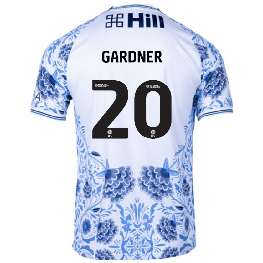 Kandiny Női Gary Gardner #20 Fehér Kék Idegenbeli Jersey 2024/25 Mez Póló Ing