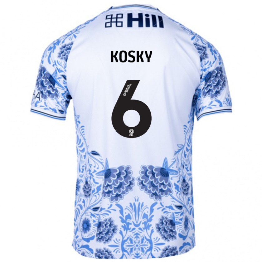 Kandiny Női Rachel Kosky #6 Fehér Kék Idegenbeli Jersey 2024/25 Mez Póló Ing