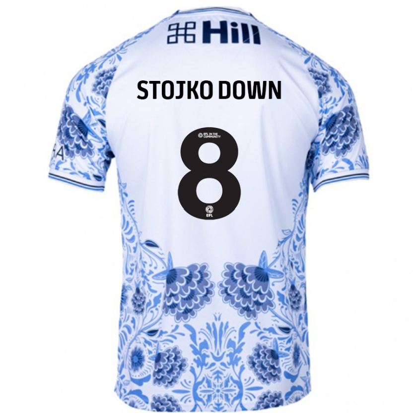 Kandiny Női Alysha Stojko-Down #8 Fehér Kék Idegenbeli Jersey 2024/25 Mez Póló Ing