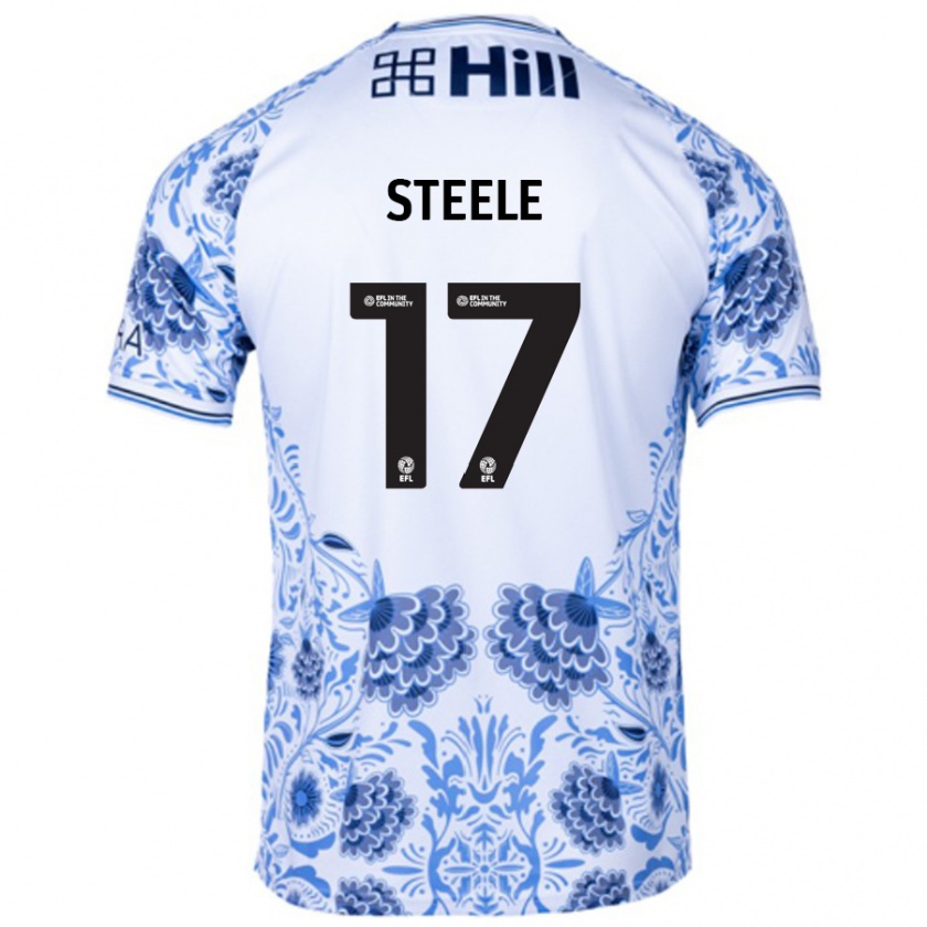 Kandiny Női Fran Steele #17 Fehér Kék Idegenbeli Jersey 2024/25 Mez Póló Ing