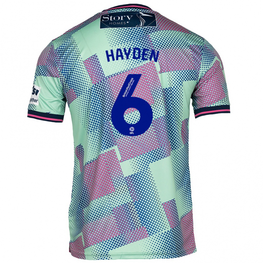 Kandiny Női Aaron Hayden #6 Zöld Idegenbeli Jersey 2024/25 Mez Póló Ing