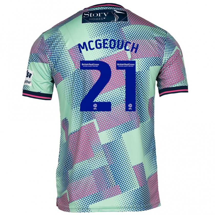 Kandiny Női Dylan Mcgeouch #21 Zöld Idegenbeli Jersey 2024/25 Mez Póló Ing