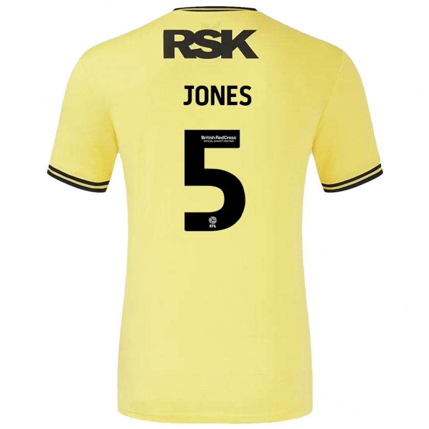 Kandiny Női Lloyd Jones #5 Sárga Fekete Idegenbeli Jersey 2024/25 Mez Póló Ing