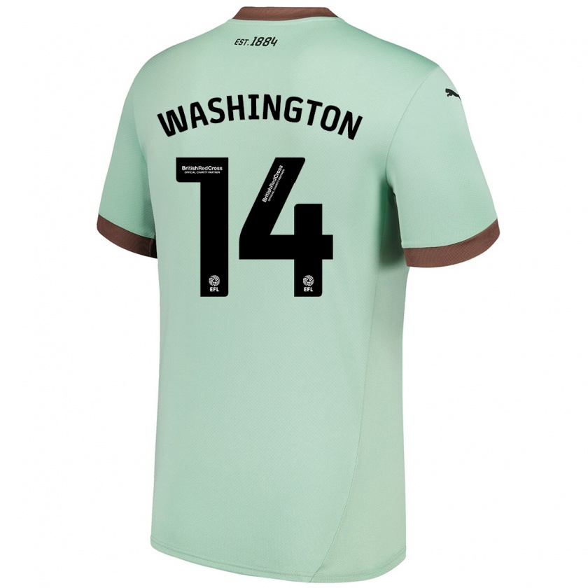 Kandiny Női Conor Washington #14 Halványzöld Idegenbeli Jersey 2024/25 Mez Póló Ing