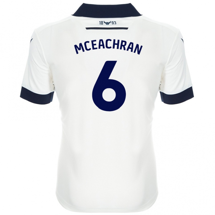 Kandiny Női Josh Mceachran #6 Fehér Sötétkék Idegenbeli Jersey 2024/25 Mez Póló Ing