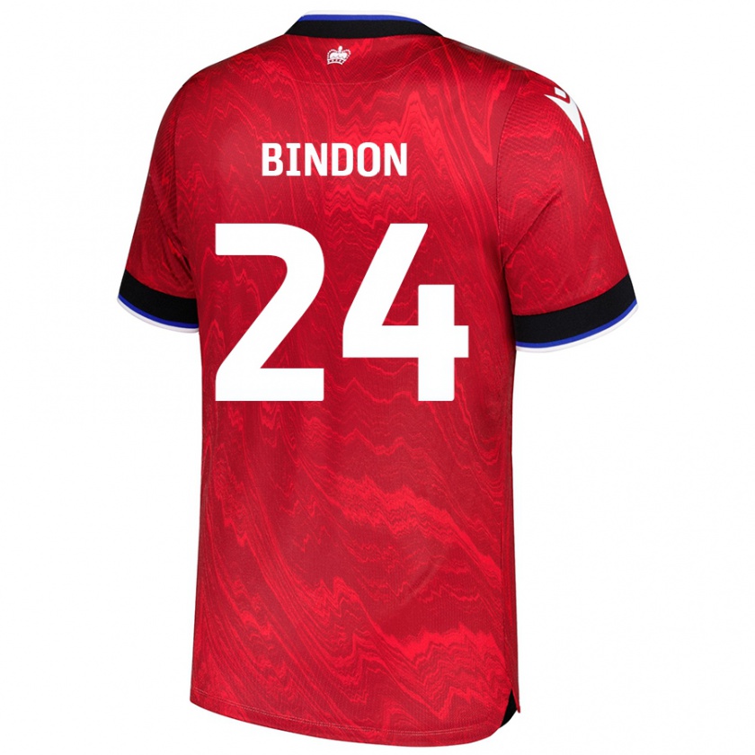 Kandiny Női Tyler Bindon #24 Piros Fekete Idegenbeli Jersey 2024/25 Mez Póló Ing