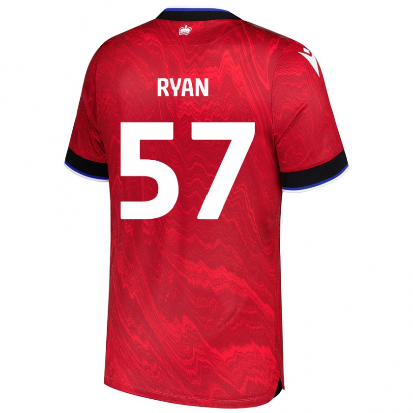 Kandiny Női John Ryan #57 Piros Fekete Idegenbeli Jersey 2024/25 Mez Póló Ing