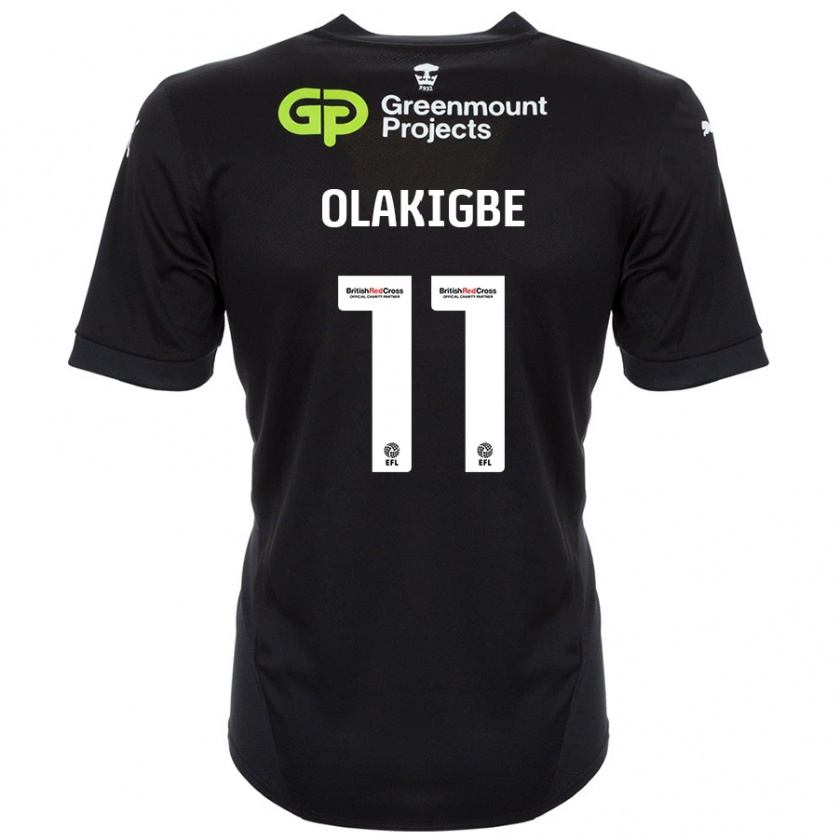 Kandiny Női Michael Olakigbe #11 Fekete Idegenbeli Jersey 2024/25 Mez Póló Ing