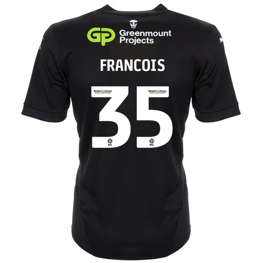 Kandiny Női Tyrese Francois #35 Fekete Idegenbeli Jersey 2024/25 Mez Póló Ing