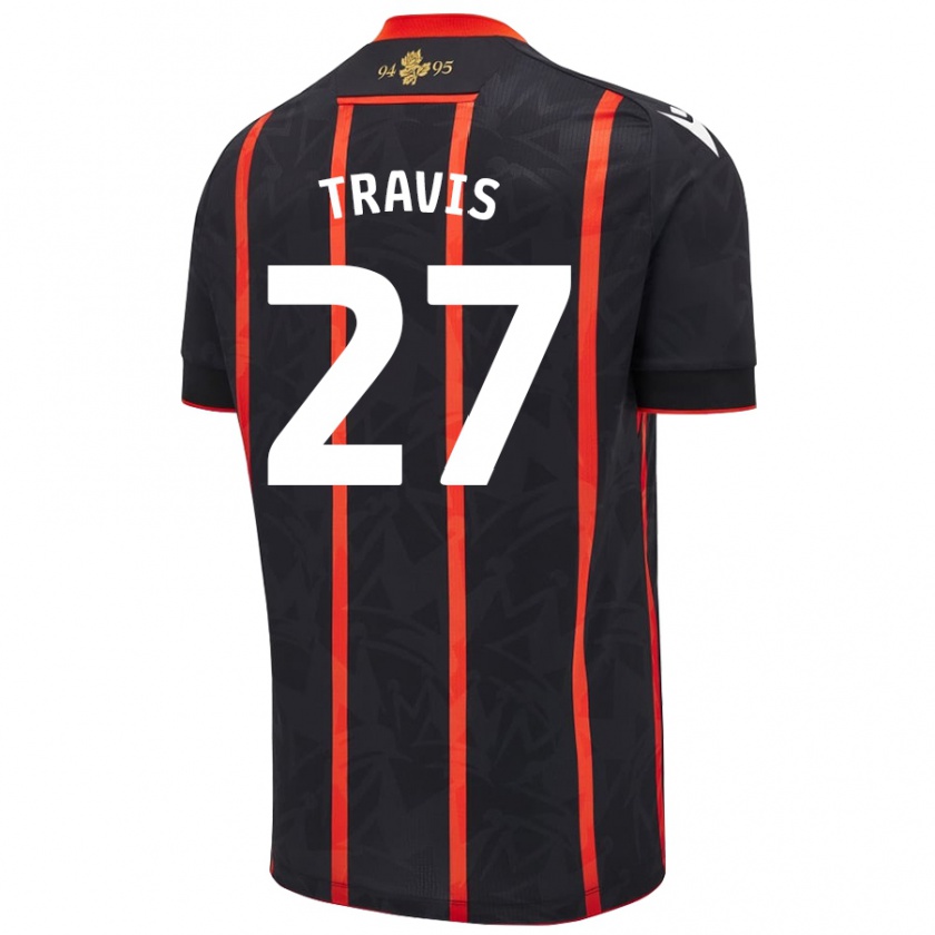 Kandiny Női Lewis Travis #27 Fekete Piros Idegenbeli Jersey 2024/25 Mez Póló Ing