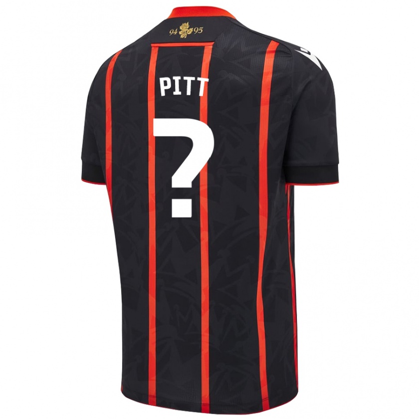 Kandiny Női Theo Pitt #0 Fekete Piros Idegenbeli Jersey 2024/25 Mez Póló Ing