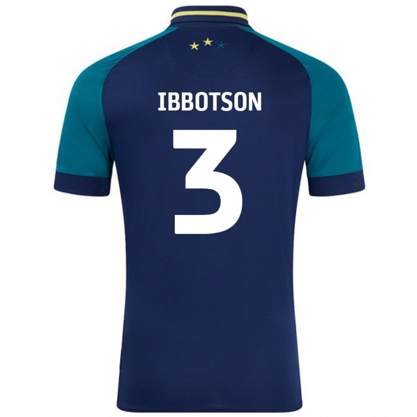 Kandiny Női Beth Ibbotson #3 Navy Sötétzöld Idegenbeli Jersey 2024/25 Mez Póló Ing