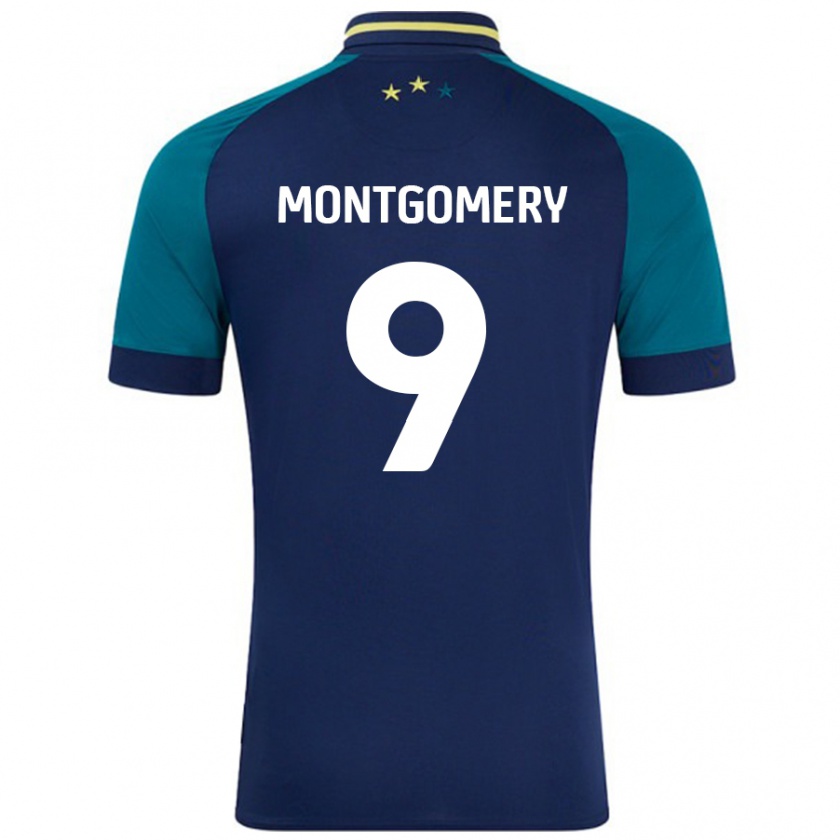 Kandiny Női Ria Montgomery #9 Navy Sötétzöld Idegenbeli Jersey 2024/25 Mez Póló Ing