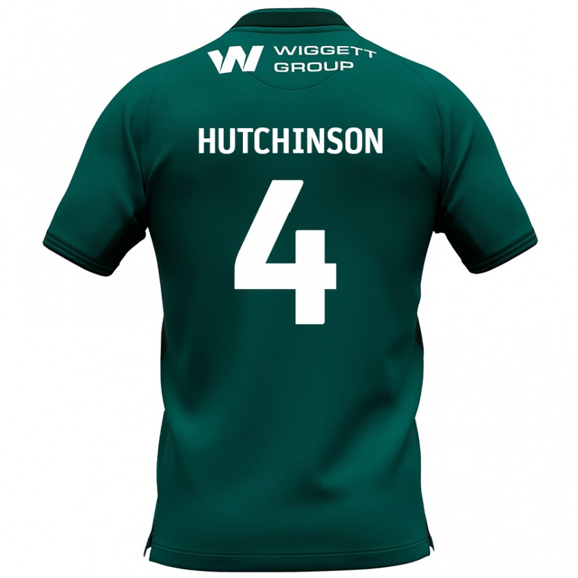 Kandiny Női Shaun Hutchinson #4 Zöld Idegenbeli Jersey 2024/25 Mez Póló Ing