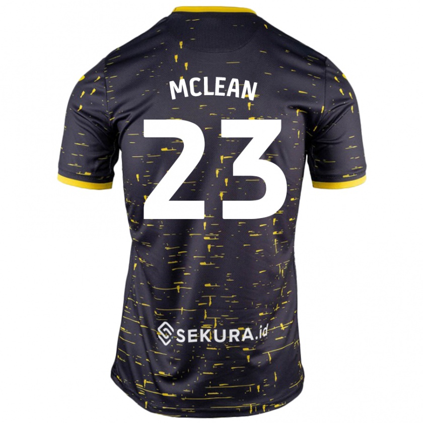 Kandiny Női Kenny Mclean #23 Fekete Sárga Idegenbeli Jersey 2024/25 Mez Póló Ing