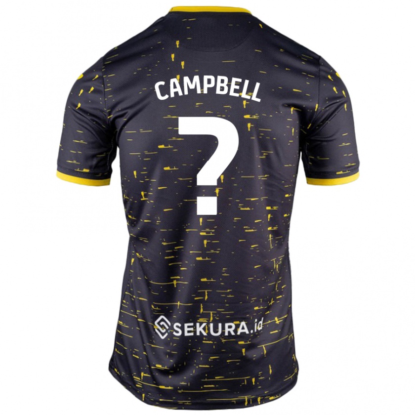 Kandiny Női Brandon Campbell #0 Fekete Sárga Idegenbeli Jersey 2024/25 Mez Póló Ing