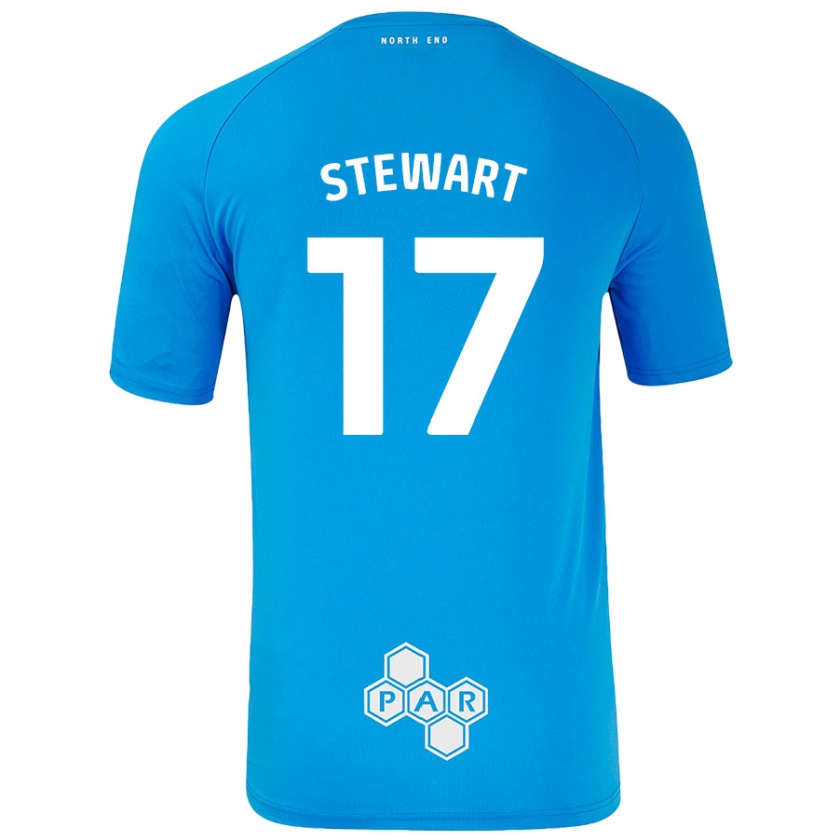 Kandiny Női Layton Stewart #17 Égszínkék Idegenbeli Jersey 2024/25 Mez Póló Ing