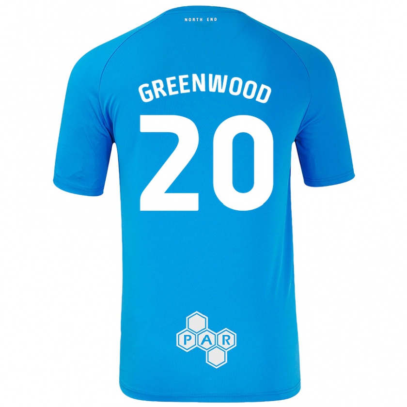 Kandiny Női Sam Greenwood #20 Égszínkék Idegenbeli Jersey 2024/25 Mez Póló Ing