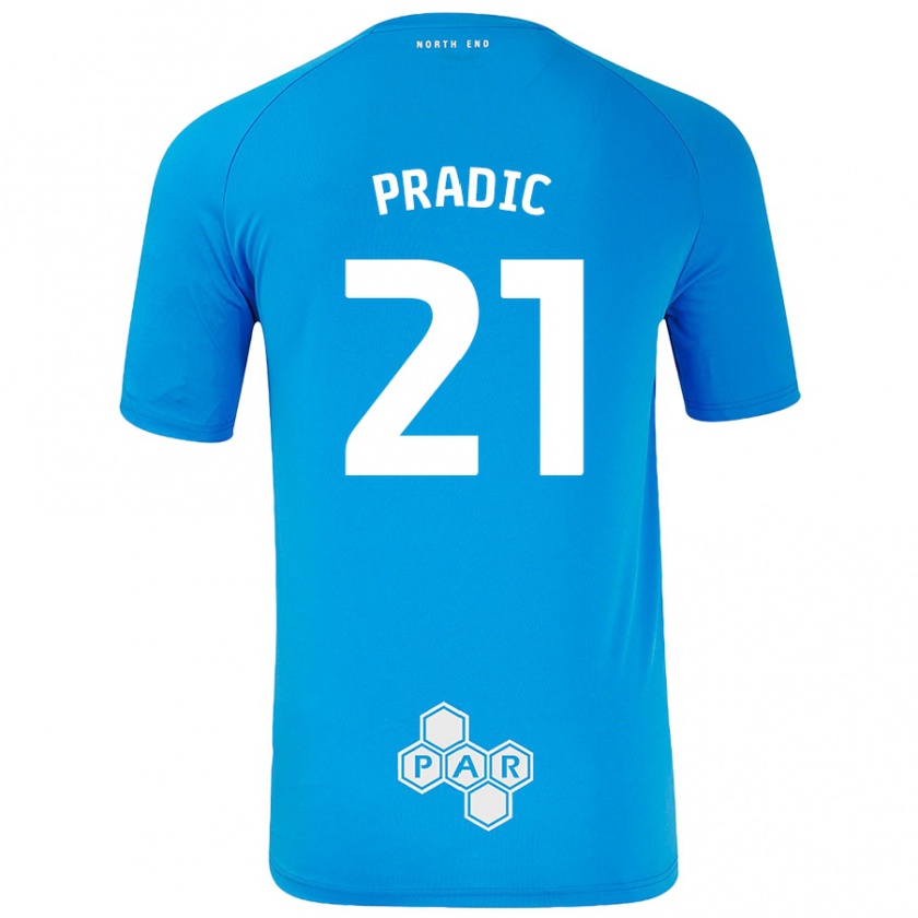 Kandiny Női James Pradic #21 Égszínkék Idegenbeli Jersey 2024/25 Mez Póló Ing