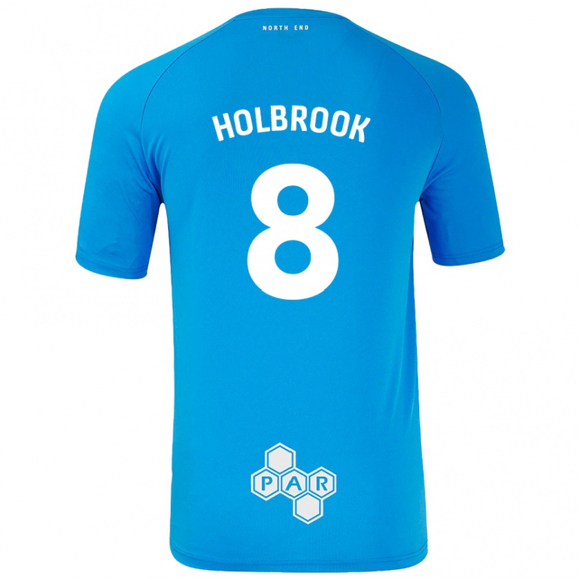 Kandiny Női Jess Holbrook #8 Égszínkék Idegenbeli Jersey 2024/25 Mez Póló Ing