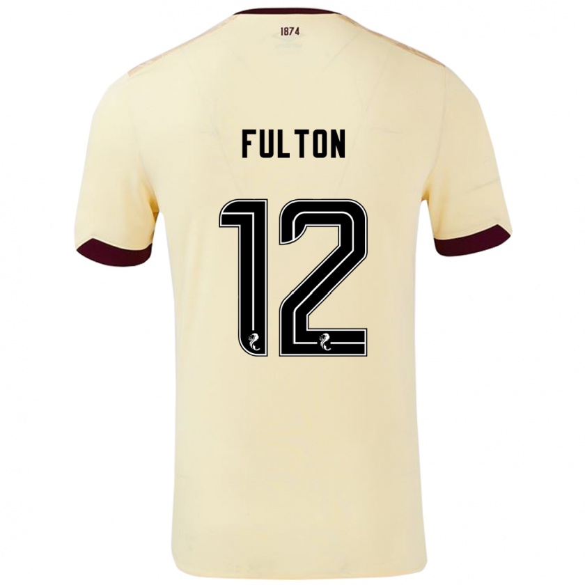 Kandiny Női Ryan Fulton #12 Krémes Bordó Idegenbeli Jersey 2024/25 Mez Póló Ing