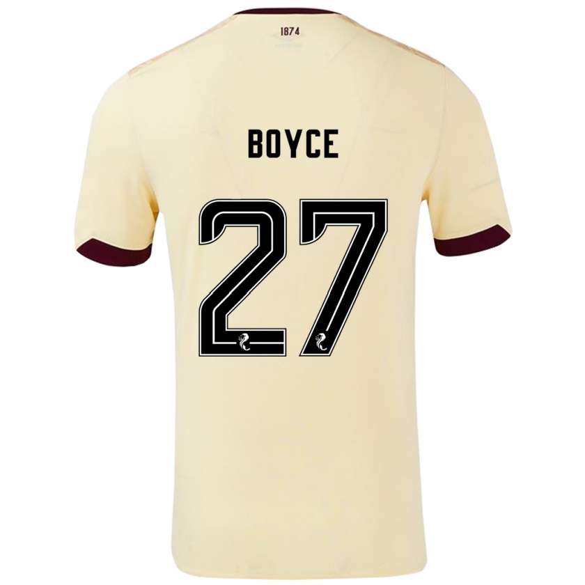 Kandiny Női Liam Boyce #27 Krémes Bordó Idegenbeli Jersey 2024/25 Mez Póló Ing