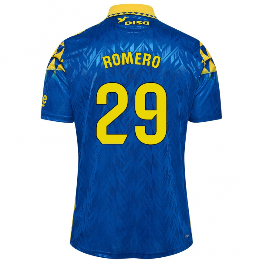 Kandiny Női Elías Romero #29 Kék Sárga Idegenbeli Jersey 2024/25 Mez Póló Ing