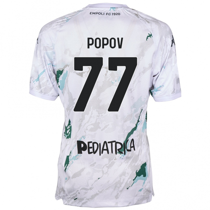 Kandiny Női Bogdan Popov #77 Szürke Idegenbeli Jersey 2024/25 Mez Póló Ing