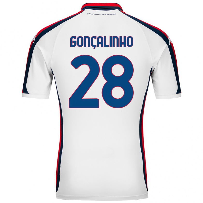 Kandiny Női João Gonçalinho #28 Fehér Idegenbeli Jersey 2024/25 Mez Póló Ing