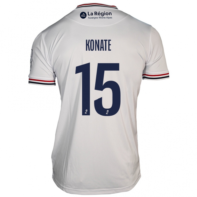 Kandiny Női Cheick Oumar Konaté #15 Fehér Idegenbeli Jersey 2024/25 Mez Póló Ing