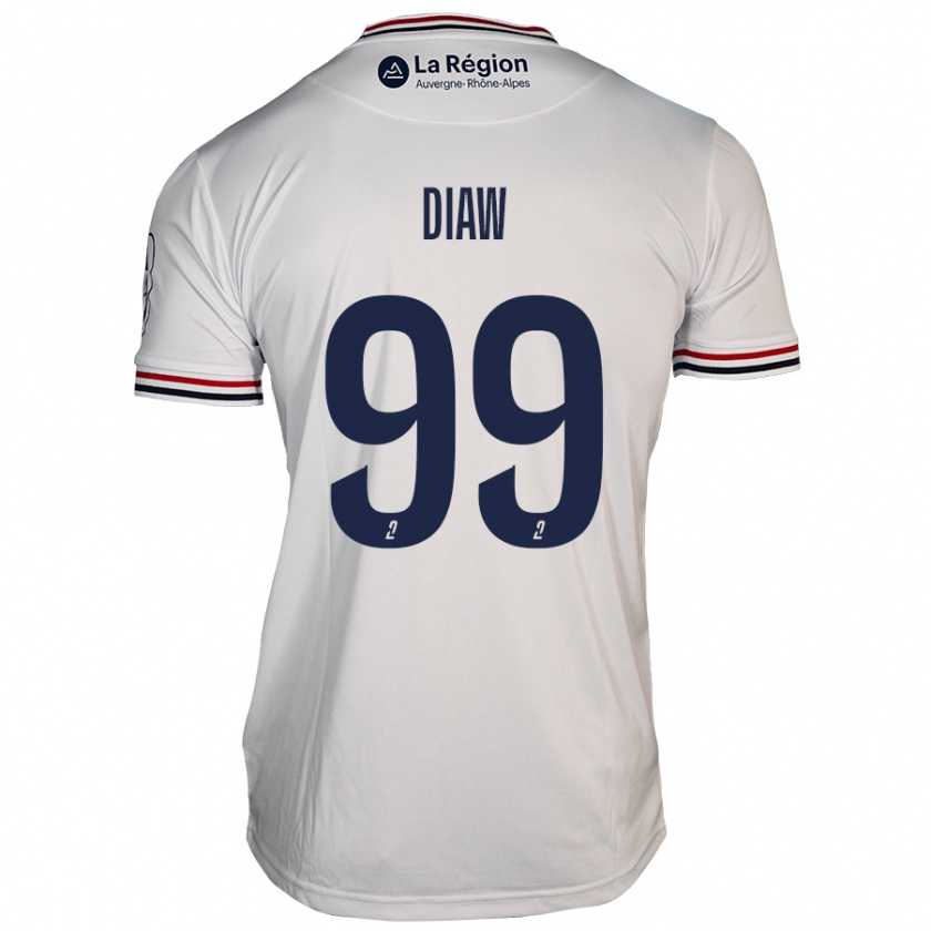 Kandiny Női Mory Diaw #99 Fehér Idegenbeli Jersey 2024/25 Mez Póló Ing