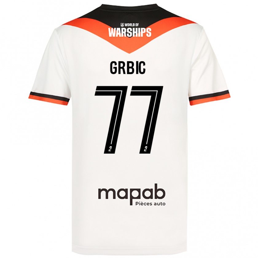 Kandiny Női Adrian Grbic #77 Fehér Idegenbeli Jersey 2024/25 Mez Póló Ing