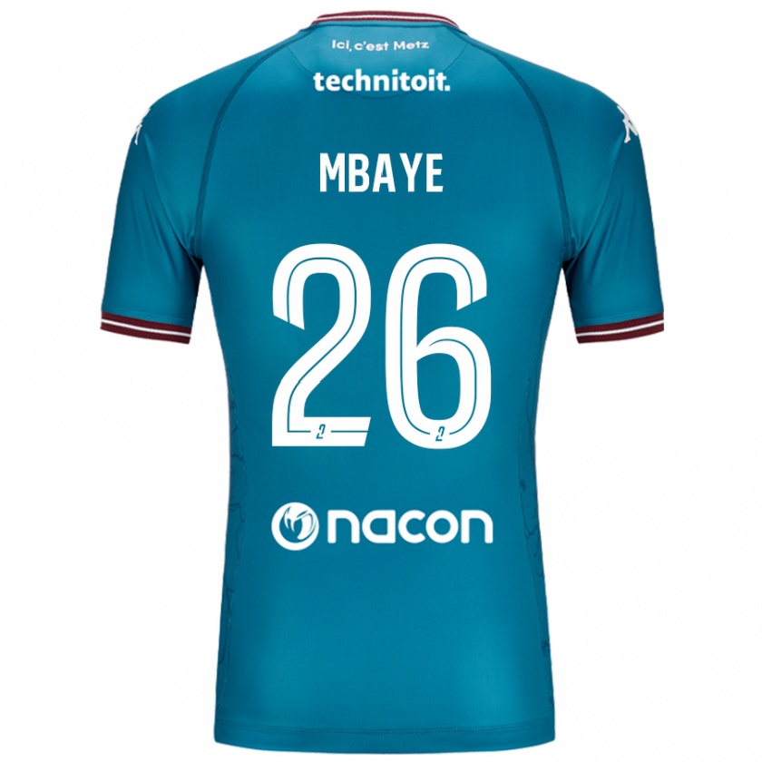 Kandiny Női Malick Mbaye #26 Bleu Benzin Idegenbeli Jersey 2024/25 Mez Póló Ing