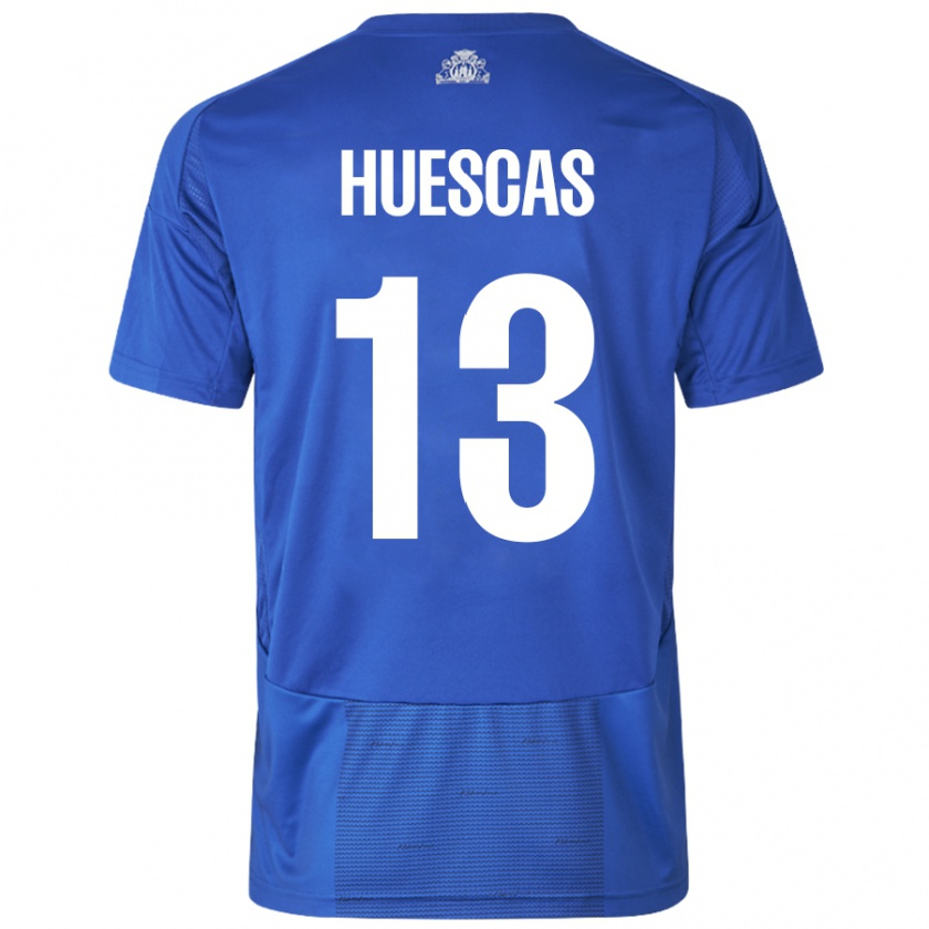 Kandiny Női Rodrigo Huescas #13 Fehér Kék Idegenbeli Jersey 2024/25 Mez Póló Ing