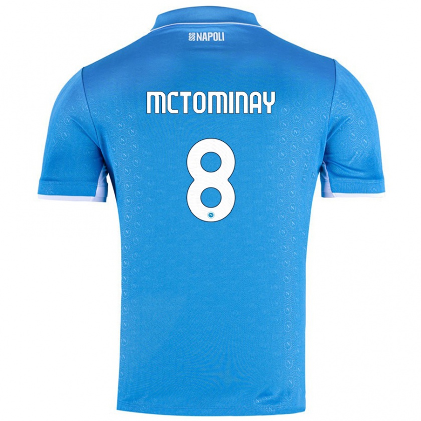 Kandiny Gyermek Scott Mctominay #8 Ég Kék Hazai Jersey 2024/25 Mez Póló Ing