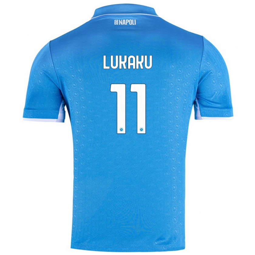 Kandiny Gyermek Romelu Lukaku #11 Ég Kék Hazai Jersey 2024/25 Mez Póló Ing