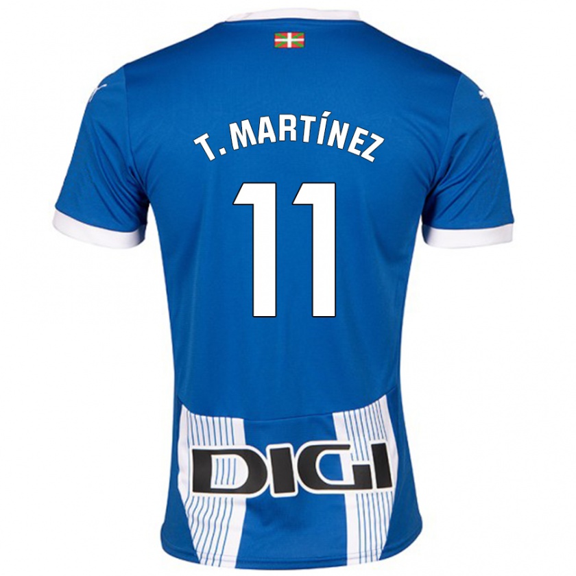 Kandiny Gyermek Toni Martínez #11 Kék Hazai Jersey 2024/25 Mez Póló Ing